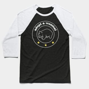 Adopt a wombat, a message to save endangered species Baseball T-Shirt